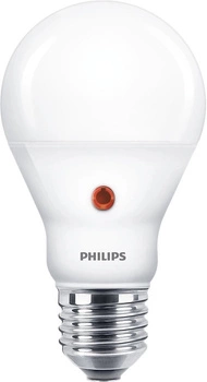 A60 LED žárovka 6.5W = 60W 806lm 4000K Neutrální bila 250° se soumrakovým senzorem PHILIPS