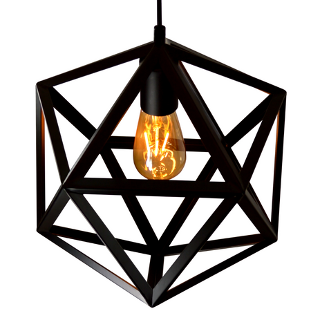 GEOMETRIC IL MIO DENMARK 1xE27 černá stropní lampa - GOLDLUX (Polux)