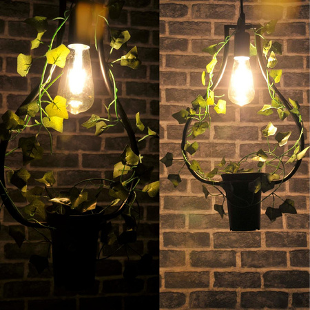 IL MIO SOREN závěsné stropní svítidlo černé E27 s květinou GOLDLUX (Polux)