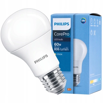 LED žárovka E27 A60 8W = 60W 806lm 2700K teplá bílá PHILIPS