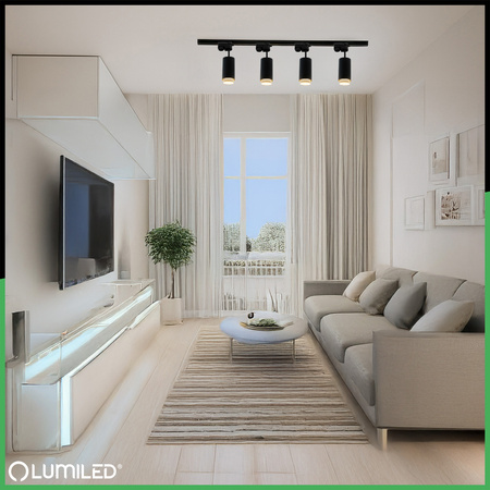 1m sada kolejnicového vedení + 4x stropní svítidlo s reflektorem GU10 LUMILED Rail Lighting