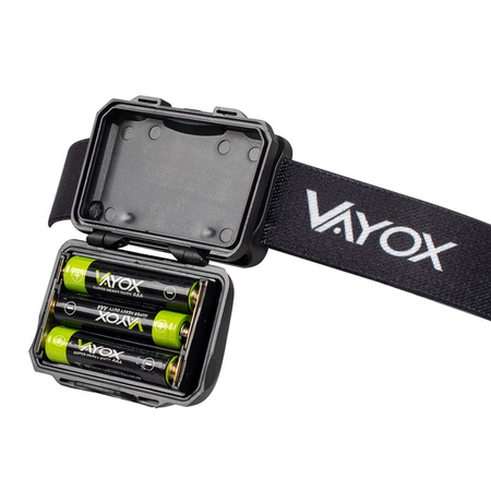 Dobíjecí čelová svítilna 100lm LED + 2x LED VA0178 VAYOX
