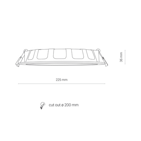 LED zapuštěné koupelnové stropní svítidlo CL KOS 8774 24W 4000K IP44 White Nowodvorski