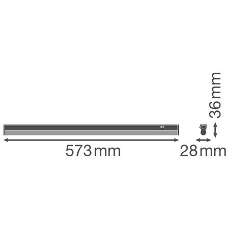 Nábytková lampa LED pásek 8W 3000K 60cm LINEÁRNÍ KOMPAKTNÍ SPÍNAČ LEDVANCE