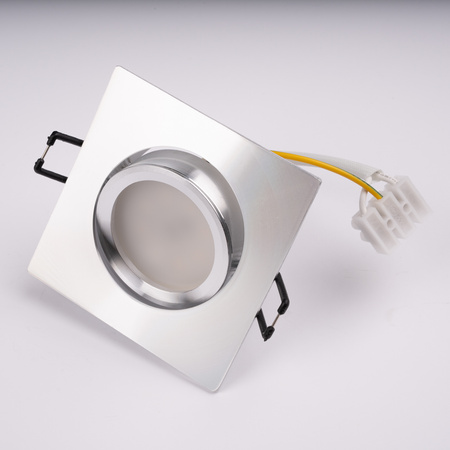 TRIX 3v1 GU10 6W 3000K Silver LUMILED čtvercové pohyblivé halogenové svítidlo k zapuštění do zdi