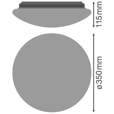 LED stropní nástěnné svítidlo POVRCHOVÝ KRUHOVÝ SENZOR 35 cm 18W 1440lm 3000K IP44 se senzorem pohybu LEDVANCE