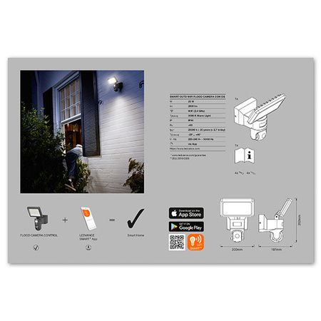 LED reflektor 23W 2000lm 3000K Senzor a HD kamera SMART+ WIFI LEDVANCE