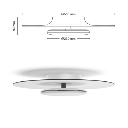 Stropní svítidlo LED Plafond 40W 4200lm 2700K White Garnet Philips