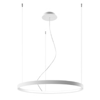 LED závěsné stropní svítidlo RIO 50W 3000K Lustr kulatý 78cm bílý SOLLUX