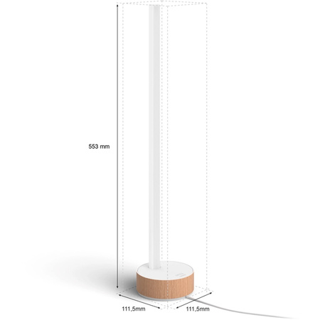 Stolní lampa SIGNE GRADIENT LED Dub EU/UK 11,8W CCT RGB PHILIPS HUE Bluetooth Zigbee