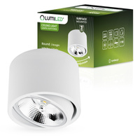 Povrchové Halogenové svítidlo GU10, AR111 SPOT TUBA 100mm Nastavitelná Kulatá Bílá TELES LUMILED