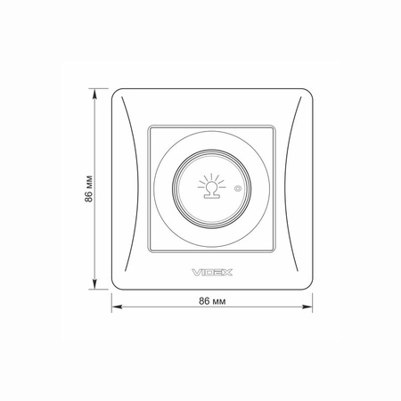 Stmívač s rámečkem 600W 10A Povrchová montáž Černá BINERA VIDEX