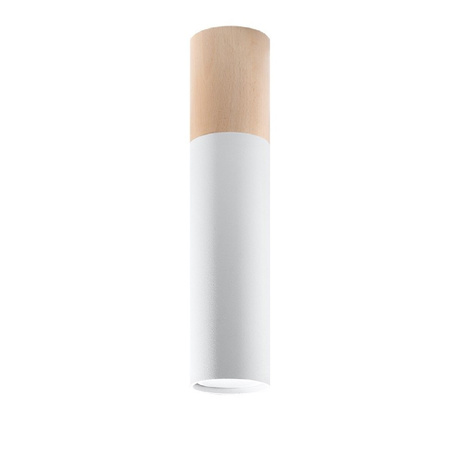 Svítidlo pro povrchovou montáž PABLO GU10 Halogen Spot Tuba Wood-White SOLLUX