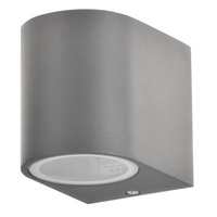 Venkovní nástěnné svítidlo s LED 1x GU10 BOSTON GOLDLUX (Polux) ALUMINIUM GRAY oválné