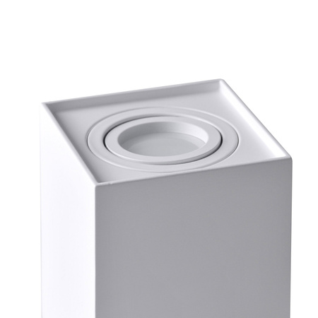 Stropní přisazené svítidlo Hadar Q1 1xGU10. pojízdné. čtvercové. bílé