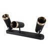 Nástěnné a stropní bodové svítidlo 3x GU10 Black Gold FADO Sanico Goldlux