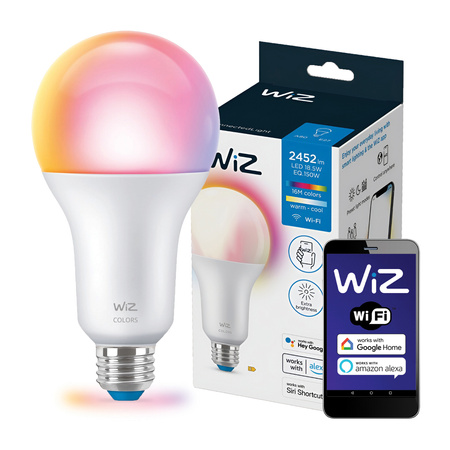 LED žárovka E27 A80 18,5W = 150W 2200-6500K + RGB SMART WiFi WiZ