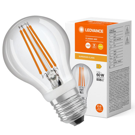 LED žárovka E27 A60 7,3W = 60W 806lm 2700K teplá bílá 320° Ledvance