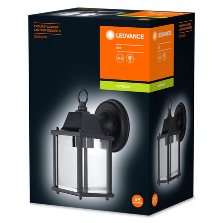 LED zahradní nástěnná lampa E27 Svítidlo na lucernu černé ENDURA CLASSIC LARTERN LEDVANCE