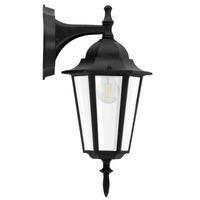 Zahradní nástěnné svítidlo LIGURIA-LT fasádní svítidlo spodní 1xE27 Černá - GOLDLUX (Polux)