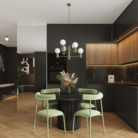 Lustr Závěsné svítidlo 6x G9 Hliníková zelená olivová svatozář French Sky SL.1832 Sollux