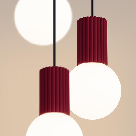 Stropní závěsné svítidlo 3x G9 Round Maroon Modern Matte Halo Sollux