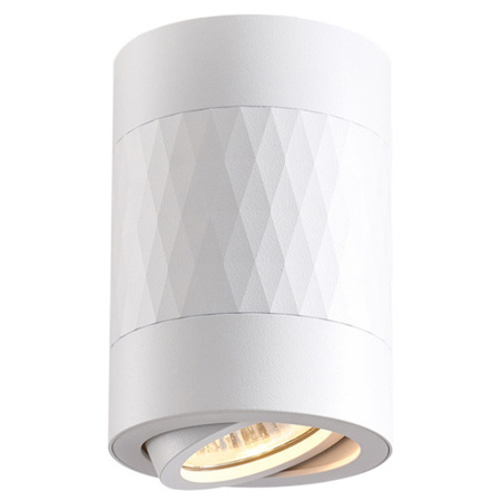 Povrchová montáž RUBIN ROMB GU10 Tuba Spot Round Movable White GOLDLUX