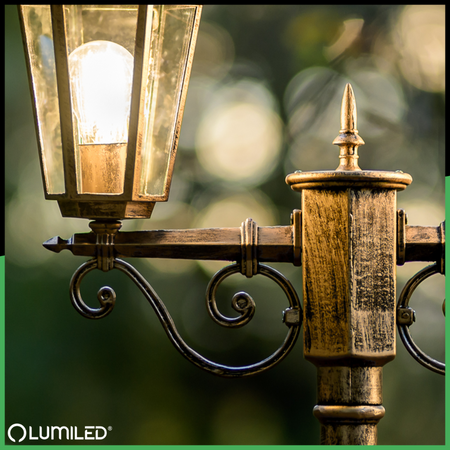 Venkovní zahradní lampa E27, LED sloupek lucerna 200cm BELLIS LUMILED