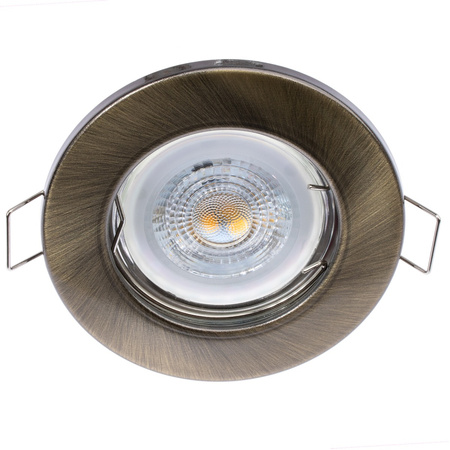 Halogenová Podhledové svítidlo GU10, MR16 Stálá Kulatá Antický Plech LUMILED