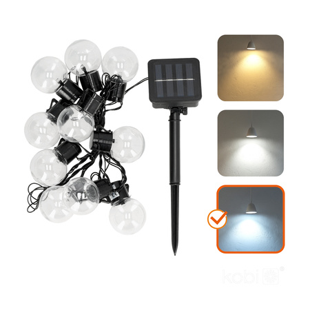 Solární venkovní zahradní lampa LED 0,12 W 6000K Cold Black IP44 Starlight Kobi