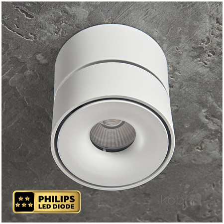 Stropní svítidlo Reflektor nastavitelný LED 9W 550lm 3000K Teplá stmívatelná CRI90 Bílá Lahti Kobi