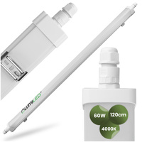 Hermetická LED dílenská lampa 120cm Garáž 60W 4000K Voděodolná TERRA LUMILED