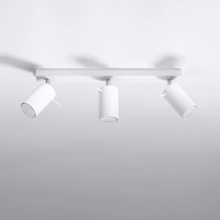 Svítidlo pro povrchovou montáž RING 3L 3xGU10 Reflektor halogenový pohyblivý Minimalistický bílý SOLLUX