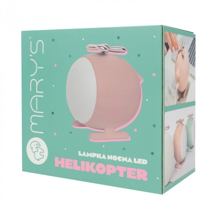 Dětské noční světlo LED 2,5W 1800-3000K teplé dobíjecí 1200mAh růžové MARY'S HELICOPTER