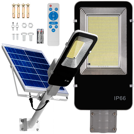 Výkonná 1500W 6500K LED solární lampa IP66 + dálkové ovládání