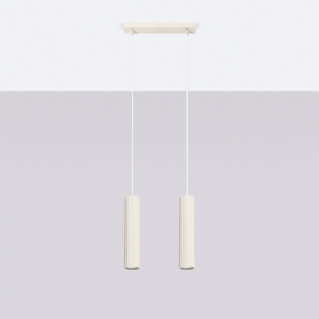 Stropní závěsné svítidlo Tuba Spot 2x GU10 Beige Carbon Deep Space SL.1593 Sollux