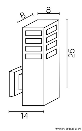 Venkovní zahradní fasádní svítidlo LED NÁSTĚNNÉ SVÍTIDLO RADO III K BL E27 Su-Ma