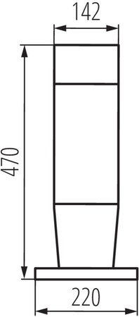 Venkovní stožáry LED E27 IP54 Ground Graphite INVO KANLUX