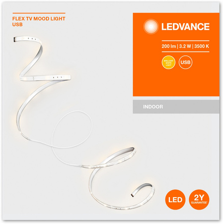 LED pásek 5V 3.2W 200lm 3500K Teplý 1.5m LEDVANCE