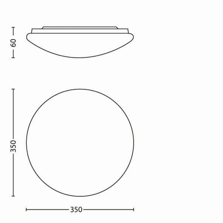 Plafond LED stropní světlo TWIRLY 17W 2700K 35cm šedé kulaté PHILIPS