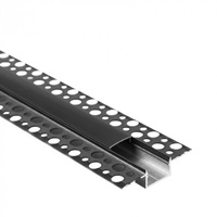 Hliníkový LED profil pro sádrokarton REGIPS široký pod omítku černý 2m s difuzorem černý pro LED pásky + krytky Ecolight série GPS