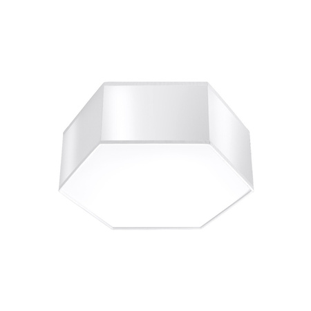 Stropní LED svítidlo SUNDE 2xE27 Šestihranné svítidlo 11cm bílé SOLLUX