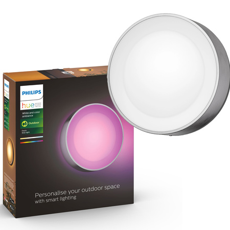 Venkovní kulatá nástěnná lampa Philips HUE Daylo Lantern 17465/47/P7