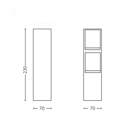 Elektrický zahradní sloup ROCK myGarden 2x zásuvka 230V IP44 s uzemněním stříbrná PHILIPS