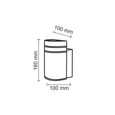 Zahradní nástěnné svítidlo Gilbert Y212 1xGU10 Ip44 GOLDLUX (Polux) černá