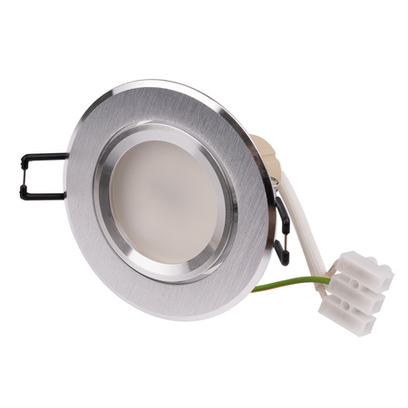 TRIX 3v1 GU10 6W 4000K Brushed Silver LUMILED kulaté halogenové svítidlo pro zápustnou montáž