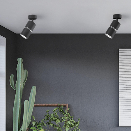 GU10 BlackSilver BAMBOO Sanico Goldlux Reflektor na stěnu a strop