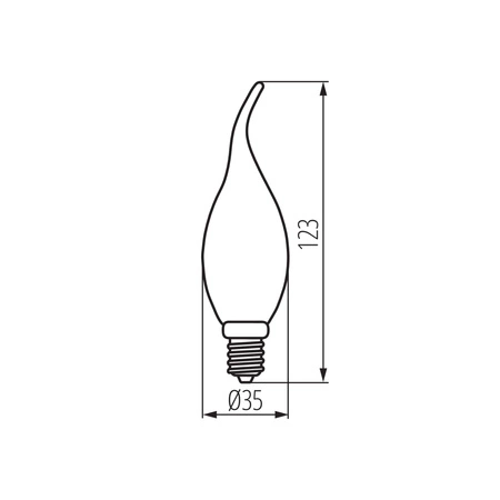LED žárovka E14 Edison C35 3,4W = 40W 470lm 2700K teplá bílá Clear XLED Filament Kanlux