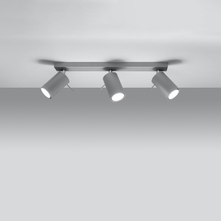 Svítidlo pro povrchovou montáž RING 3L 3xGU10 Reflektor halogenový pohyblivý Minimalistická šedá SOLLUX