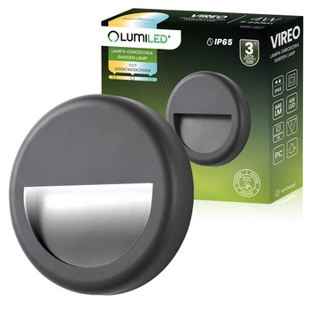 Venkovní zahradní schodišťová nástěnná lampa CCT 3000-6500K LED 4W IP65 VIREO LUMILED